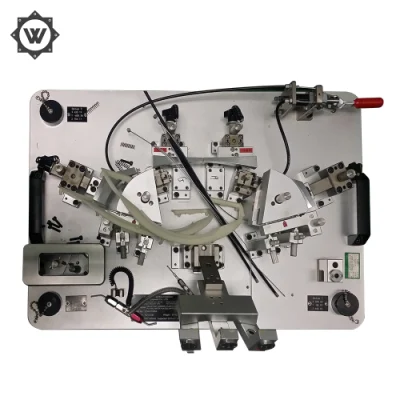 Prueba de precisión CNC que comprueba el accesorio de soldadura